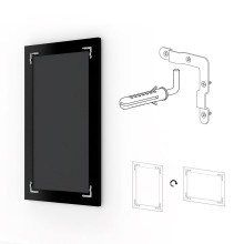 Зеркало Evoform Exclusive 75х55 BY 1222 с фацетом в багетной раме - Старый гипс 82 мм