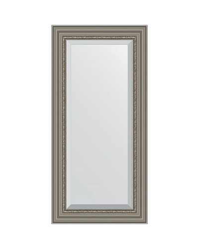 Зеркало Evoform Exclusive 116х56 BY 1247 с фацетом в багетной раме - Римское серебро 88 мм