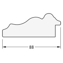 Зеркало Evoform Exclusive 116х56 BY 1247 с фацетом в багетной раме - Римское серебро 88 мм