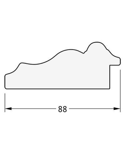 Зеркало Evoform Exclusive 116х56 BY 1247 с фацетом в багетной раме - Римское серебро 88 мм