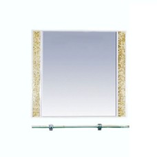 Морена - 90 Зеркало с полкой золотая мозайка