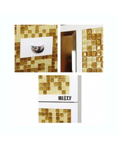 Морена - 90 Зеркало с полкой золотая мозайка