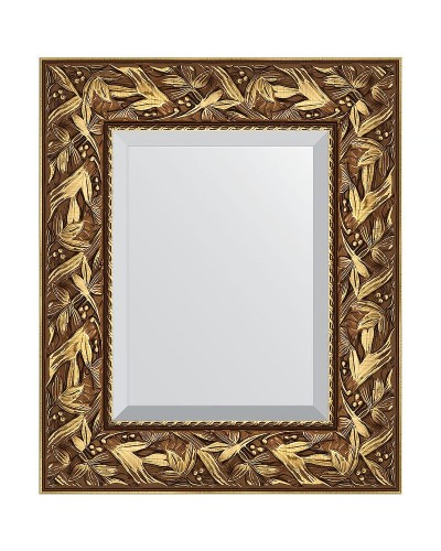 Зеркало Evoform Exclusive 59х49 BY 3363 с фацетом в багетной раме - Византия золото 99 мм