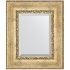 Зеркало Evoform Exclusive 62х52 BY 3376 с фацетом в багетной раме - Состаренное серебро с орнаментом 120 мм