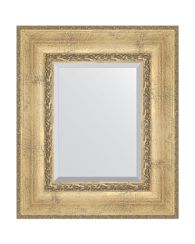 Зеркало Evoform Exclusive 62х52 BY 3376 с фацетом в багетной раме - Состаренное серебро с орнаментом 120 мм