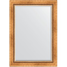 Зеркало Evoform Exclusive 106х76 BY 3464 с фацетом в багетной раме - Римское золото 88 мм
