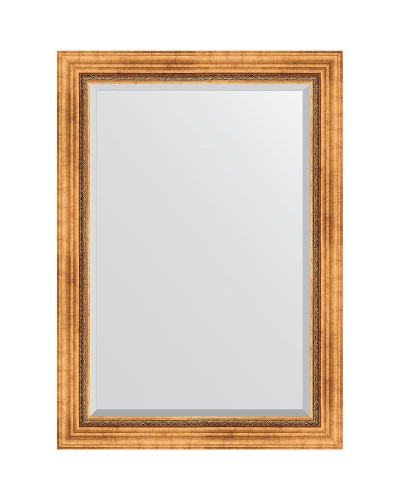Зеркало Evoform Exclusive 106х76 BY 3464 с фацетом в багетной раме - Римское золото 88 мм