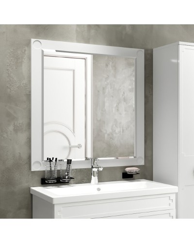 Лейла - 70 Зеркало в раме БЕЛОЕ