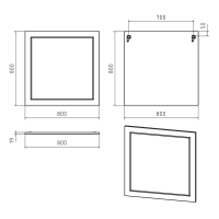 Лейла - 80 Зеркало в раме БЕЛОЕ