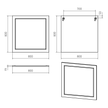 Лейла - 80 Зеркало в раме БЕЛОЕ
