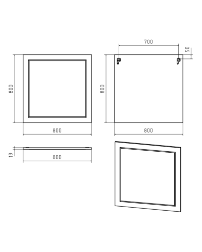 Лейла - 80 Зеркало в раме БЕЛОЕ
