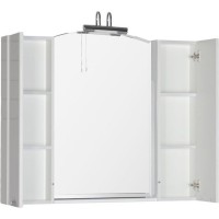 Зеркало со шкафом Aquanet Асти 105 178242 Белое