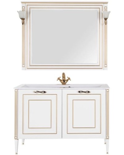 Зеркало Aquanet Паола 120 186105 Белое золото