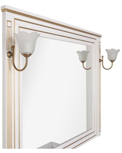 Зеркало Aquanet Паола 120 186105 Белое золото