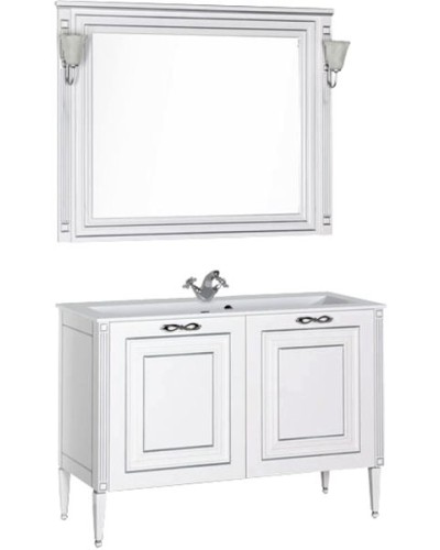 Зеркало Aquanet Паола 120 181768 Белое серебро