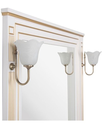 Зеркало Aquanet Паола 90 186108 Белое золото