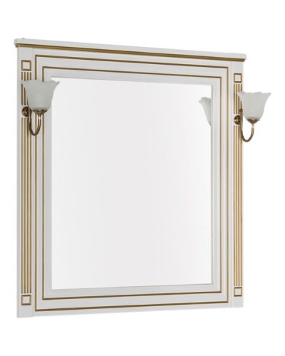 Зеркало Aquanet Паола 90 186108 Белое золото