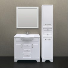 Зеркало 1MarKa Прованс 85 Белое глянцевое