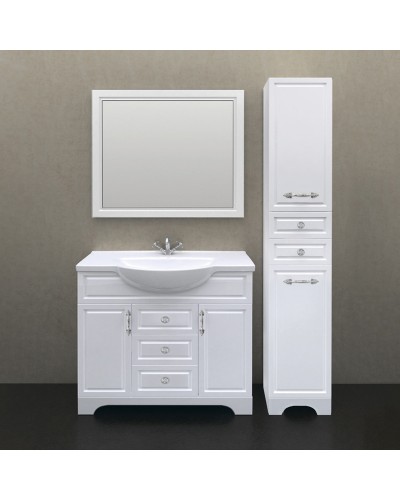 Зеркало 1MarKa Прованс 105 Белое глянцевое