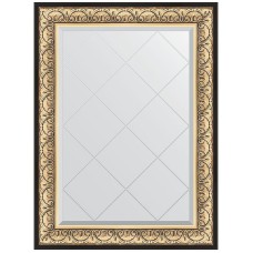 Зеркало Evoform Exclusive-G 107х80 BY 4208 с гравировкой в багетной раме - Барокко золото 106 мм