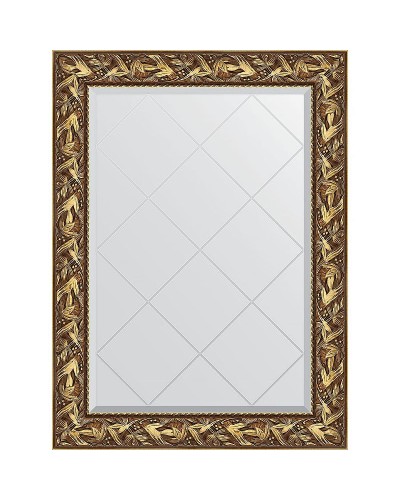 Зеркало Evoform Exclusive-G 106х79 BY 4199 с гравировкой в багетной раме - Византия золото 99 мм