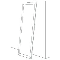 Зеркало Evoform Definite Floor 197х108 BY 6014 в багетной раме - Серебряный дождь 70 мм