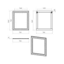 GLOSTER - 70 Зеркало в раме белое