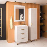 GLOSTER - 70 Зеркало в раме белое