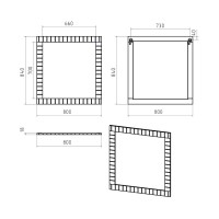 GLOSTER - 80 Зеркало в раме белое