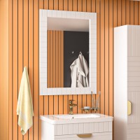 GLOSTER - 60 Зеркало в раме белое