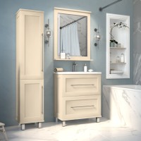 Марта - 60 Зеркало в раме бежев. (эмаль)