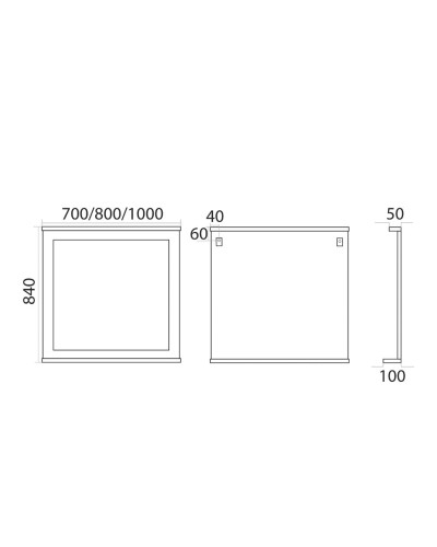 Марта - 60 Зеркало в раме бежев. (эмаль)