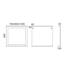 Марта - 70 Зеркало в раме бежев. (эмаль)