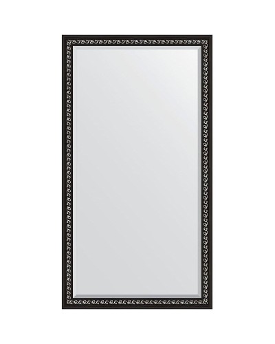 Зеркало Evoform Exclusive Floor 199х100 BY 6148 с фацетом в багетной раме - Черный ардеко 81 мм