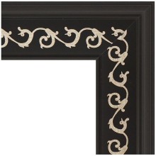 Зеркало Evoform Exclusive Floor 199х100 BY 6148 с фацетом в багетной раме - Черный ардеко 81 мм