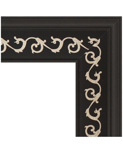 Зеркало Evoform Exclusive Floor 199х100 BY 6148 с фацетом в багетной раме - Черный ардеко 81 мм