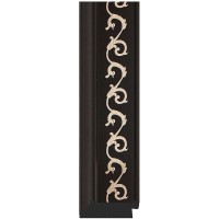 Зеркало Evoform Exclusive Floor 199х100 BY 6148 с фацетом в багетной раме - Черный ардеко 81 мм