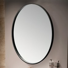 Зеркало MELANA - 60 см овальное черное