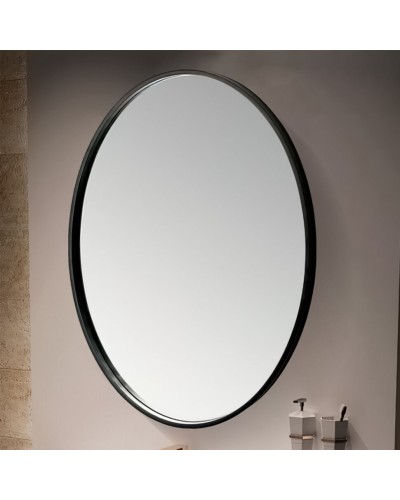 Зеркало MELANA - 60 см овальное черное