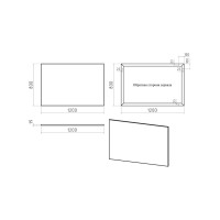 Марс -120 Зеркало в алюминиевом профиле