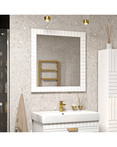 GLOSTER - 80 Зеркало в раме белое