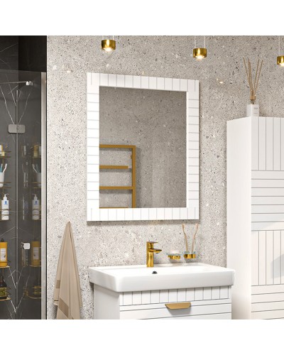 GLOSTER - 70 Зеркало в раме белое