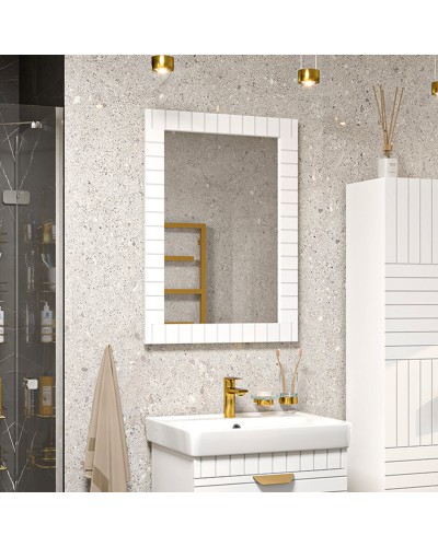 GLOSTER - 60 Зеркало в раме белое