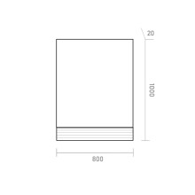 DAKOTA - 80 Зеркало с фацетом  (ДСП (Дуб Гал/ Белый)