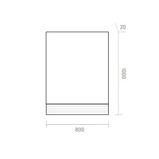 DAKOTA - 80 Зеркало с фацетом  (ДСП (Дуб Гал/ Белый)