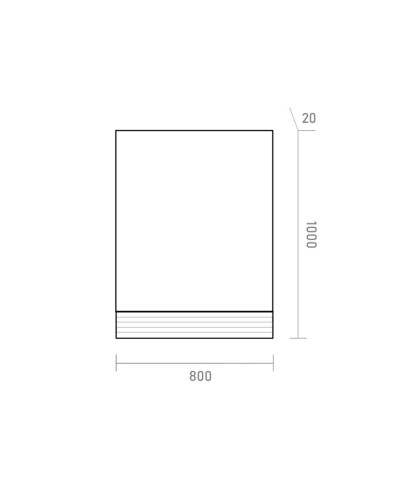DAKOTA - 80 Зеркало с фацетом  (ДСП (Дуб Гал/ Белый)