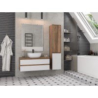 DAKOTA - 80 Зеркало с фацетом  (ДСП (Дуб Гал/ Белый)