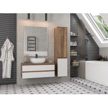 DAKOTA - 80 Зеркало с фацетом  (ДСП (Дуб Гал/ Белый)