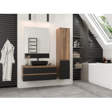 DAKOTA - 80 Зеркало с фацетом (ДСП (Дуб Гал. Черный кварц)