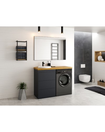 MARS - 60 Зеркало в черном матовом профиле